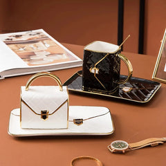 Hand Bag Coffee Mug & Saucer Set